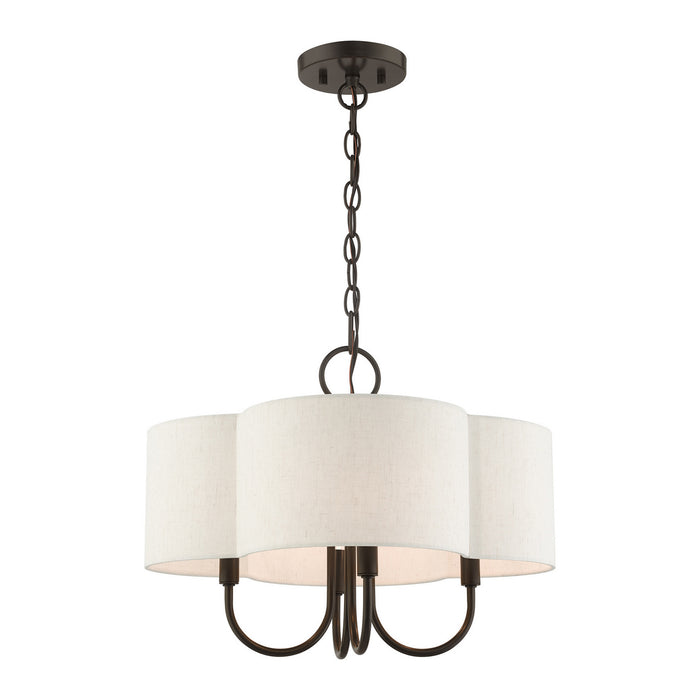 Four Light Chandelier from the Solstice collection in English Bronze finish