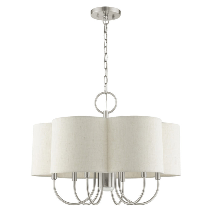 Seven Light Chandelier from the Solstice collection in Brushed Nickel finish