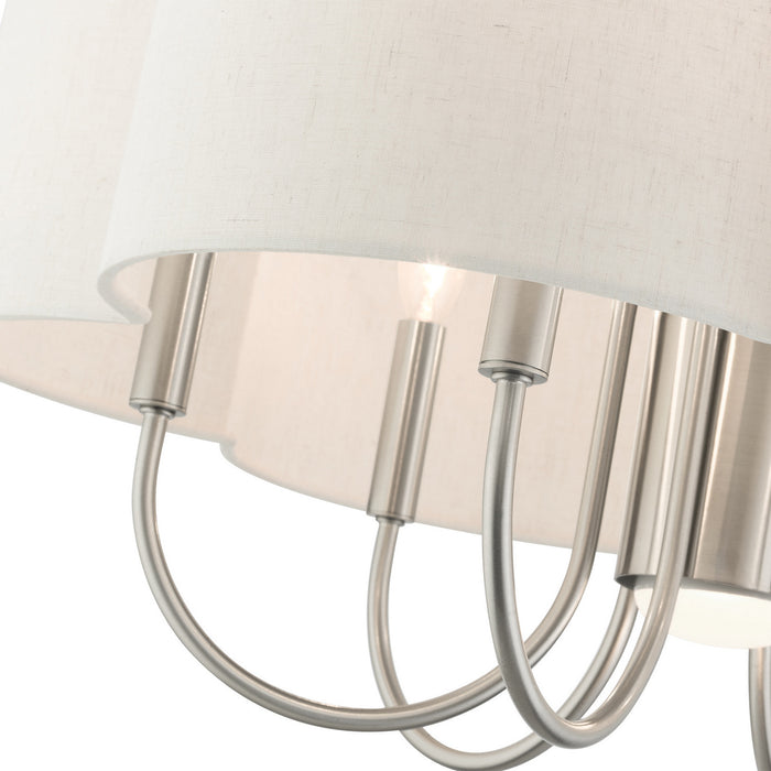 Seven Light Chandelier from the Solstice collection in Brushed Nickel finish