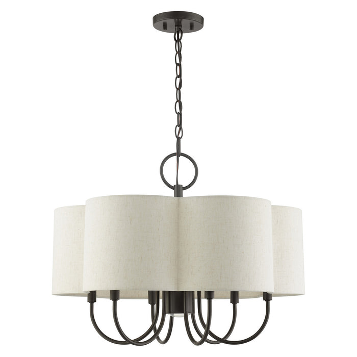 Seven Light Chandelier from the Solstice collection in English Bronze finish