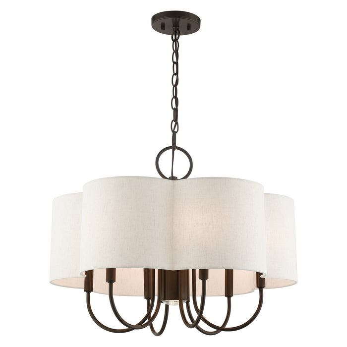 Seven Light Chandelier from the Solstice collection in English Bronze finish