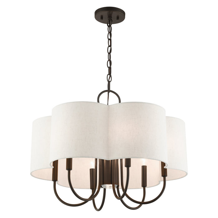 Seven Light Chandelier from the Solstice collection in English Bronze finish