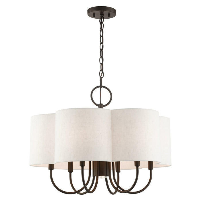 Seven Light Chandelier from the Solstice collection in English Bronze finish