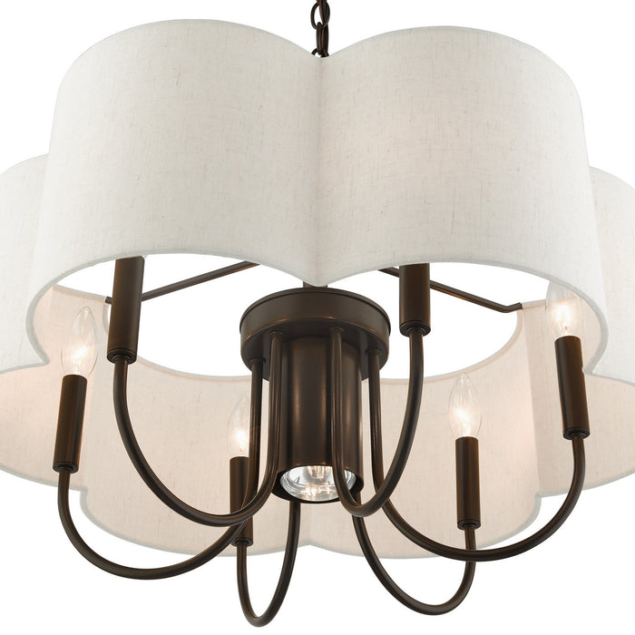 Seven Light Chandelier from the Solstice collection in English Bronze finish