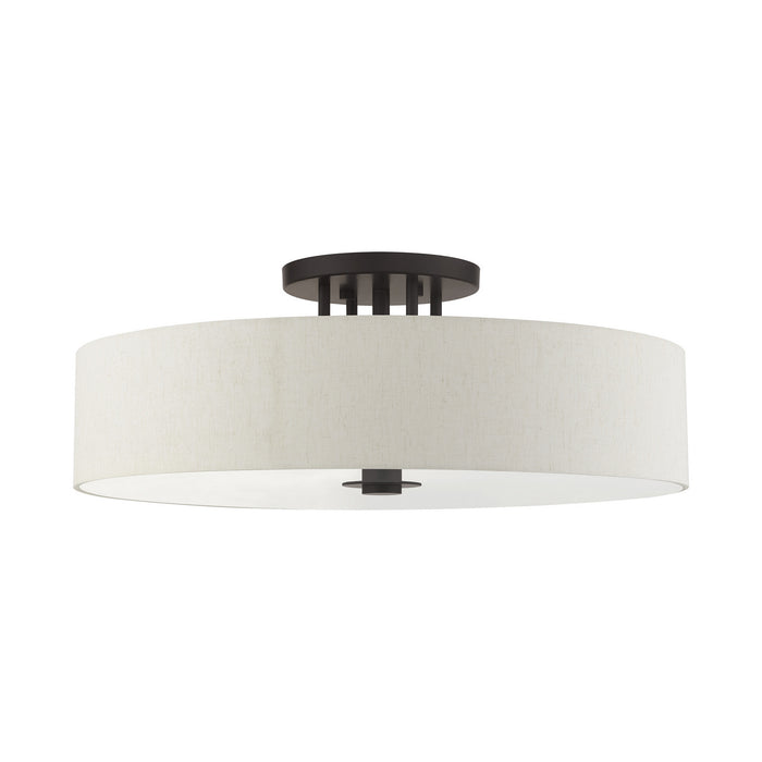 Six Light Semi Flush Mount from the Meridian collection in English Bronze finish