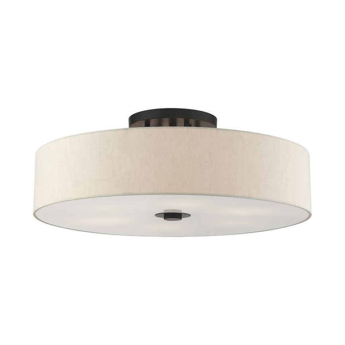 Six Light Semi Flush Mount from the Meridian collection in English Bronze finish