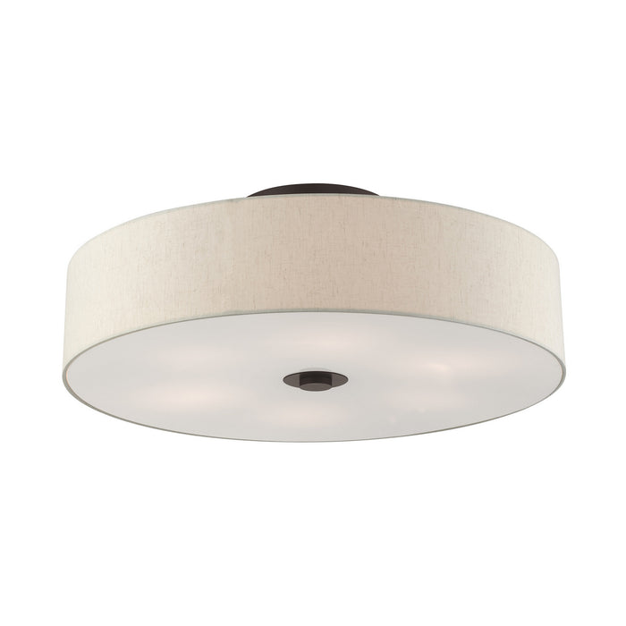 Six Light Semi Flush Mount from the Meridian collection in English Bronze finish