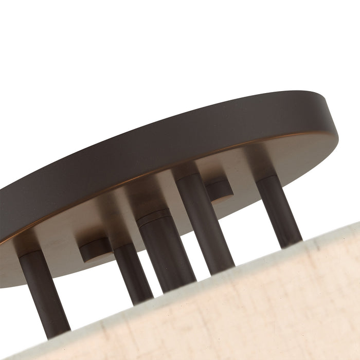 Six Light Semi Flush Mount from the Meridian collection in English Bronze finish