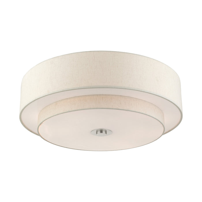 Six Light Semi Flush Mount from the Meridian collection in Brushed Nickel finish