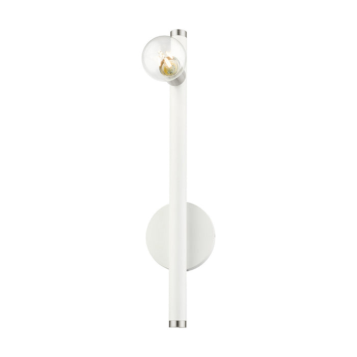 One Light Wall Sconce from the Bannister collection in White finish