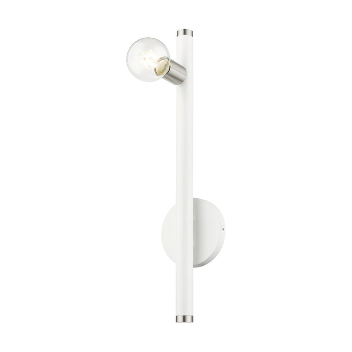 One Light Wall Sconce from the Bannister collection in White finish