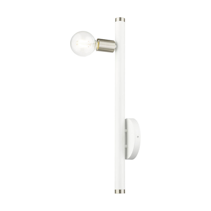 One Light Wall Sconce from the Bannister collection in White finish