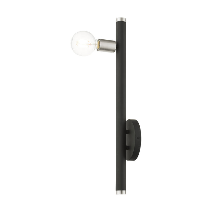 One Light Wall Sconce from the Bannister collection in Black finish