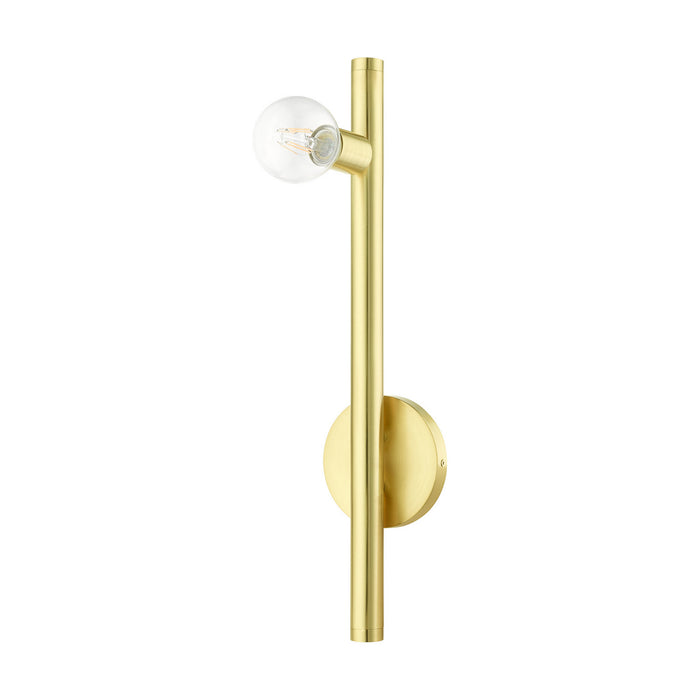 One Light Wall Sconce from the Bannister collection in Satin Brass finish