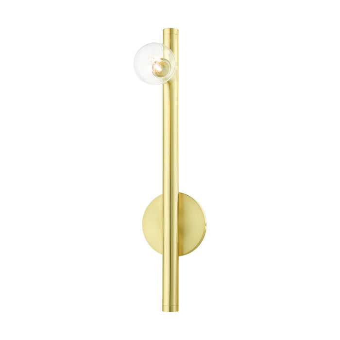 One Light Wall Sconce from the Bannister collection in Satin Brass finish