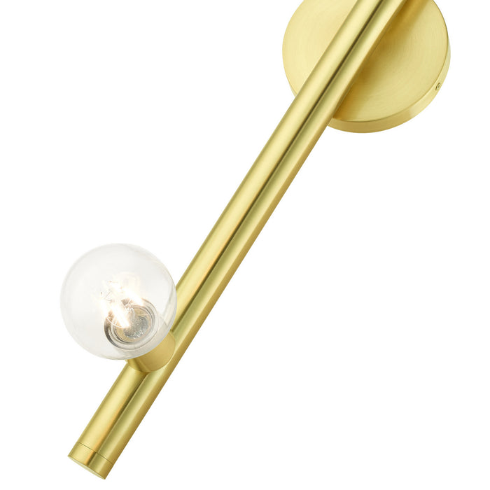 One Light Wall Sconce from the Bannister collection in Satin Brass finish