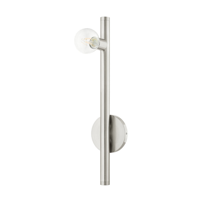 One Light Wall Sconce from the Bannister collection in Brushed Nickel finish