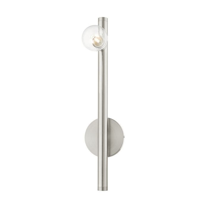 One Light Wall Sconce from the Bannister collection in Brushed Nickel finish