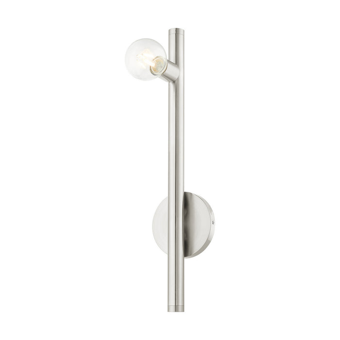 One Light Wall Sconce from the Bannister collection in Brushed Nickel finish