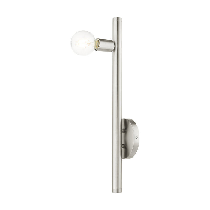 One Light Wall Sconce from the Bannister collection in Brushed Nickel finish