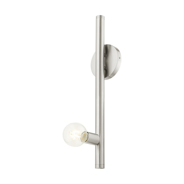 One Light Wall Sconce from the Bannister collection in Brushed Nickel finish