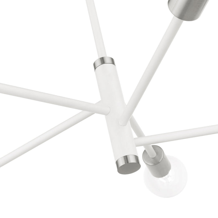 Five Light Chandelier from the Bannister collection in White finish