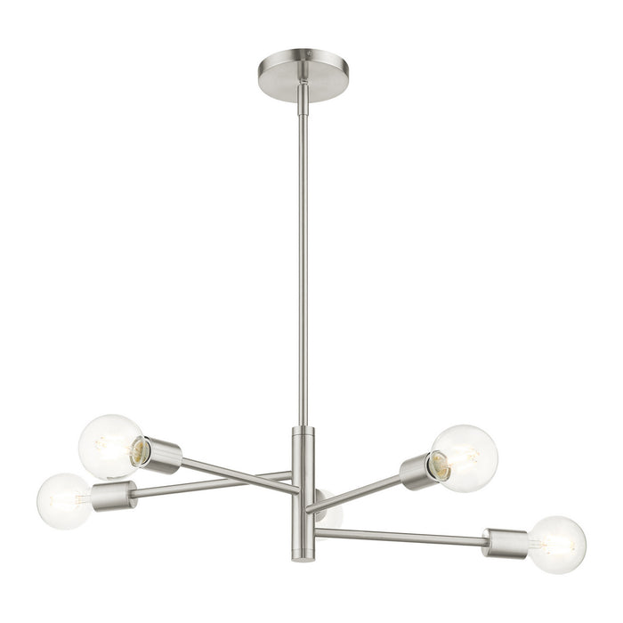 Five Light Chandelier from the Bannister collection in Brushed Nickel finish