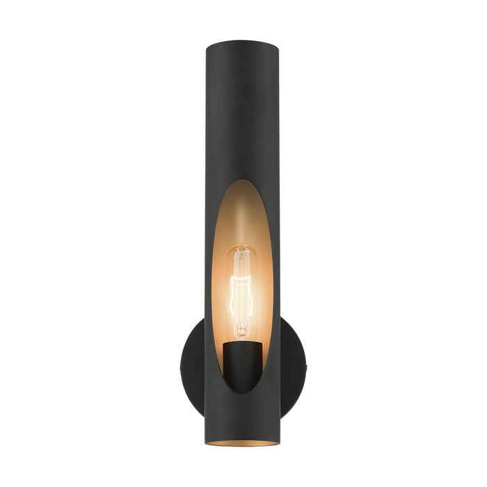 One Light Wall Sconce from the Novato collection in Black finish