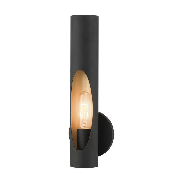 One Light Wall Sconce from the Novato collection in Black finish