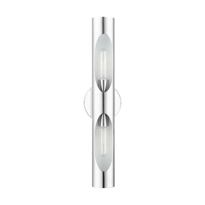 Two Light Wall Sconce from the Novato collection in Polished Chrome finish