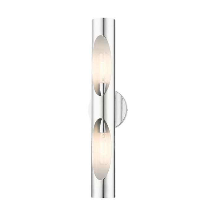 Two Light Wall Sconce from the Novato collection in Polished Chrome finish
