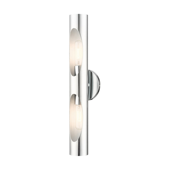 Two Light Wall Sconce from the Novato collection in Polished Chrome finish