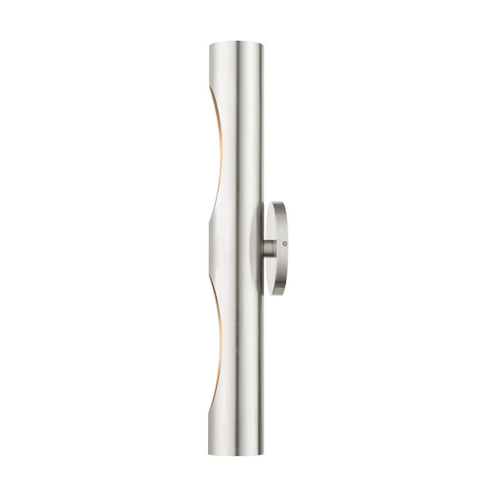 Two Light Wall Sconce from the Novato collection in Brushed Nickel finish