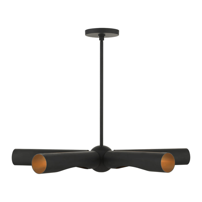 Five Light Chandelier from the Novato collection in Black finish