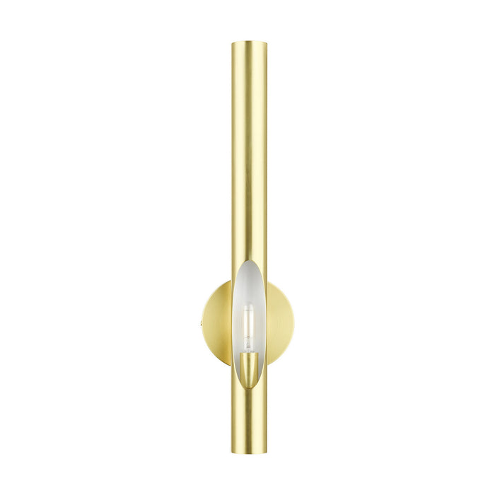 One Light Wall Sconce from the Acra collection in Satin Brass finish