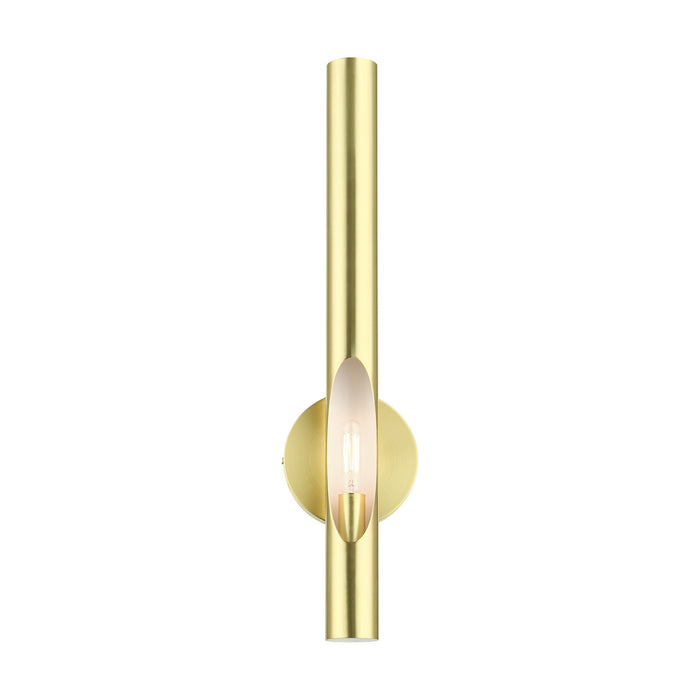 One Light Wall Sconce from the Acra collection in Satin Brass finish