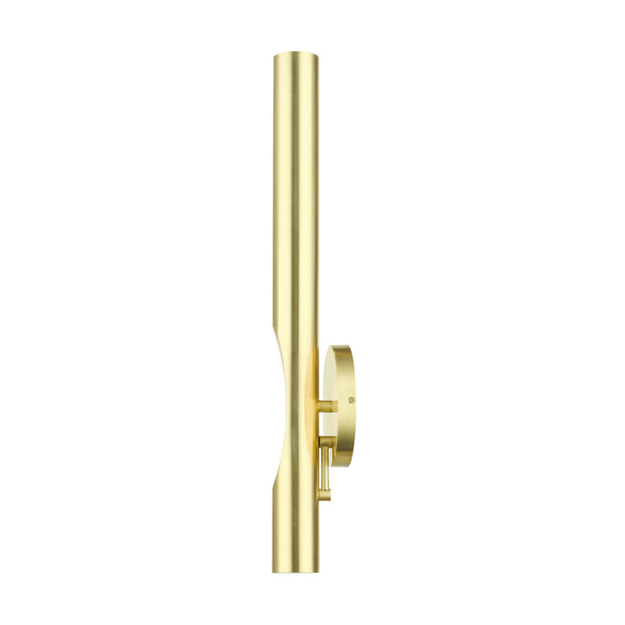 One Light Wall Sconce from the Acra collection in Satin Brass finish