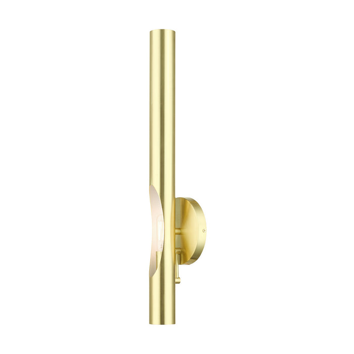 One Light Wall Sconce from the Acra collection in Satin Brass finish