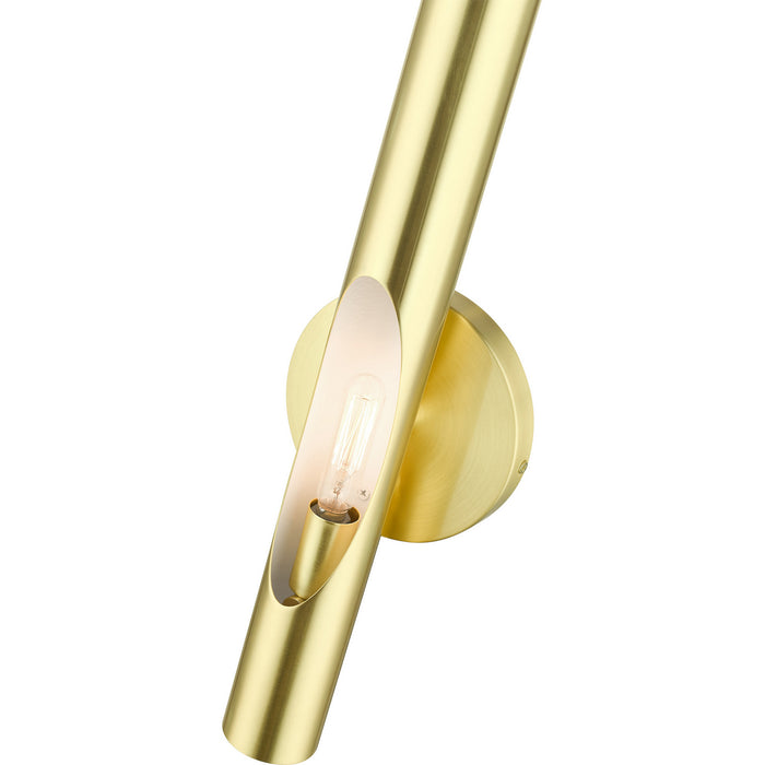 One Light Wall Sconce from the Acra collection in Satin Brass finish
