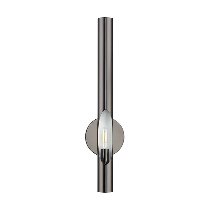 One Light Wall Sconce from the Acra collection in Black Chrome finish