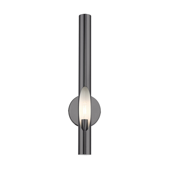 One Light Wall Sconce from the Acra collection in Black Chrome finish
