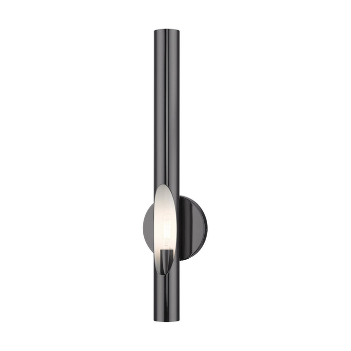 One Light Wall Sconce from the Acra collection in Black Chrome finish