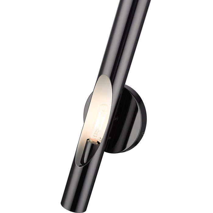 One Light Wall Sconce from the Acra collection in Black Chrome finish