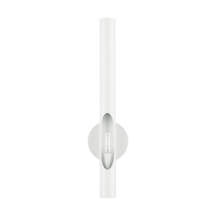 One Light Wall Sconce from the Acra collection in Shiny White finish