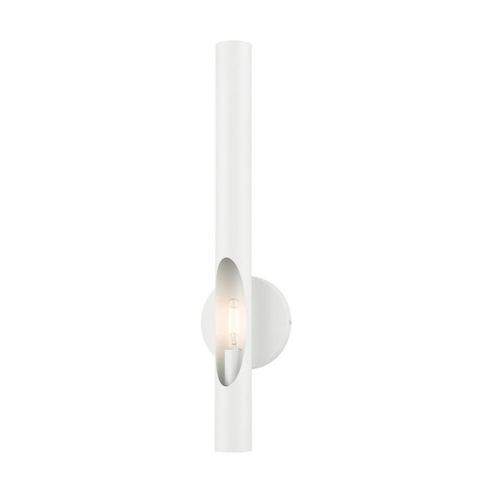 One Light Wall Sconce from the Acra collection in Shiny White finish