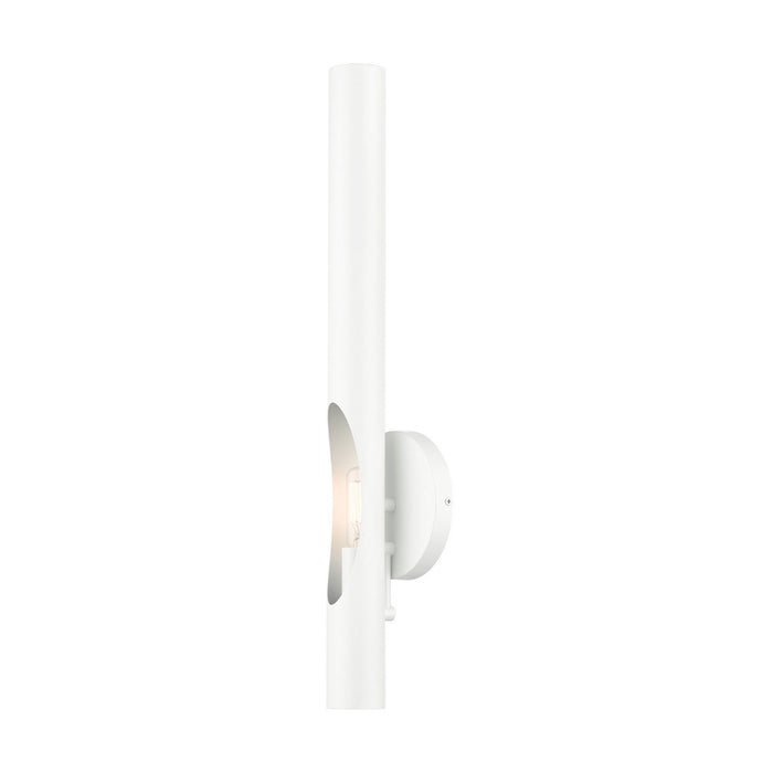 One Light Wall Sconce from the Acra collection in Shiny White finish