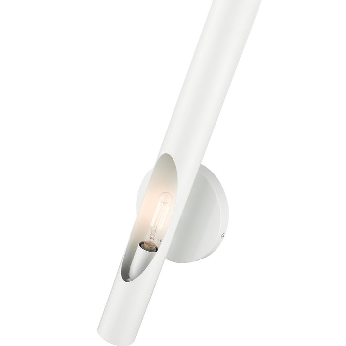 One Light Wall Sconce from the Acra collection in Shiny White finish