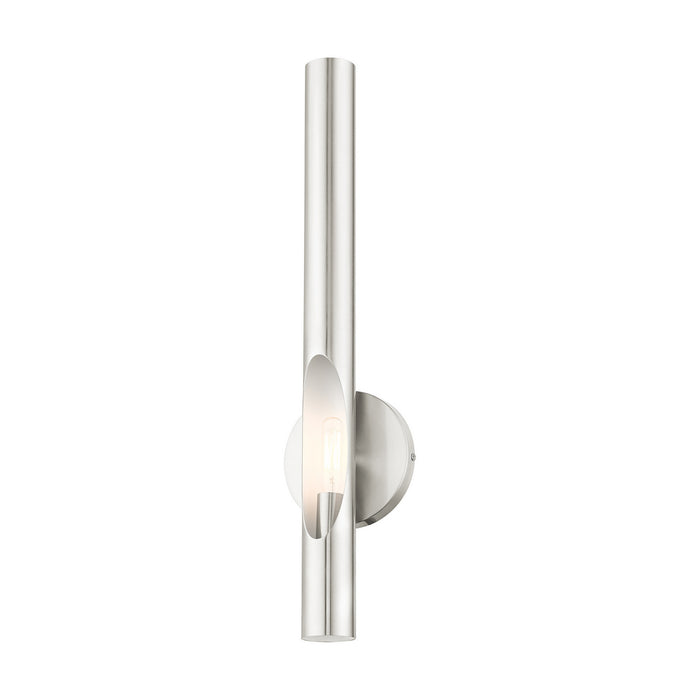 One Light Wall Sconce from the Acra collection in Brushed Nickel finish