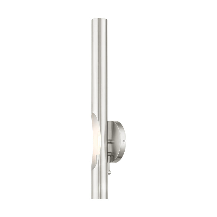 One Light Wall Sconce from the Acra collection in Brushed Nickel finish