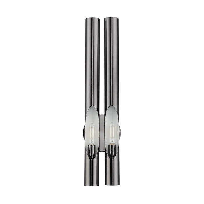 Two Light Wall Sconce from the Acra collection in Black Chrome finish